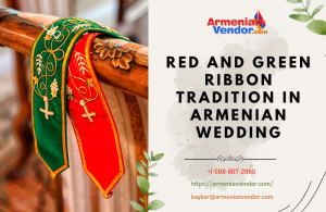 Red And Green Ribbon Tradition In armenian Wedding