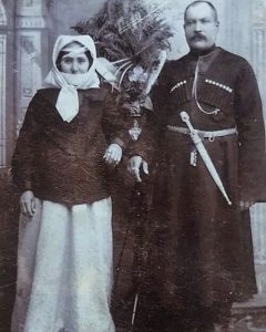 Armenian couple in the 19th century wearing traditional clothing